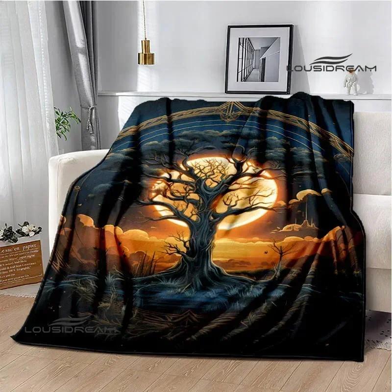 Tree of Life Printed Blanket Flannel Warm Blankets Soft and Comfortable Blanket Bed Linings Cubre Cama Birthday Gift