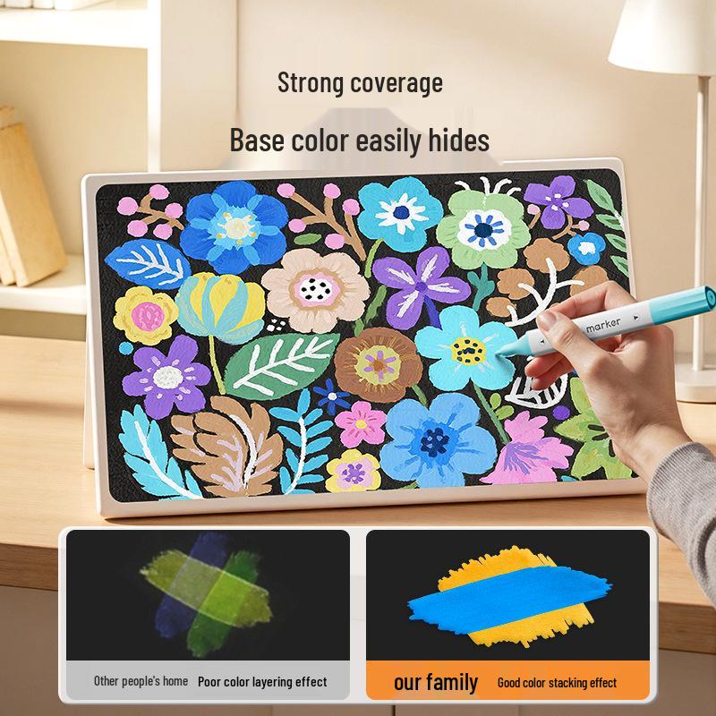 ENMY White Box Waschbares Acrylmarker Set für Studenten - Dual Tip Kunststifte