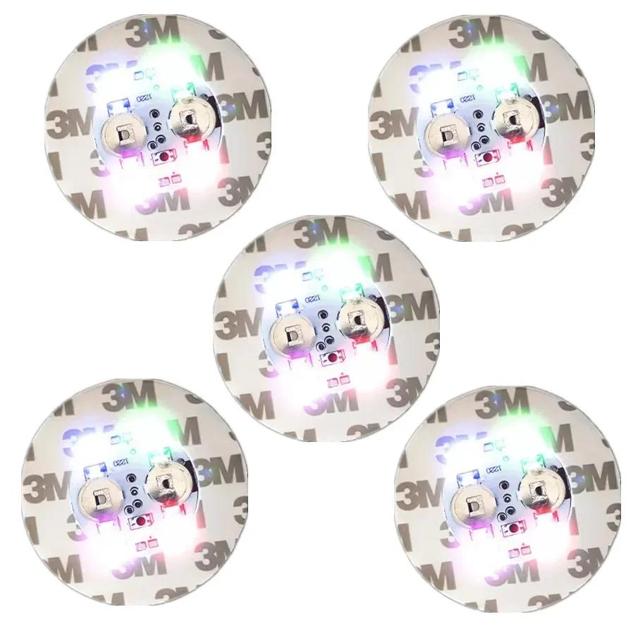 1-40PCS Battery Powered LED Coaster 3 Modes with Wine Glass Mat Cup Pad Sticker Bottle Drinking Club Bar Party Decor Night Light