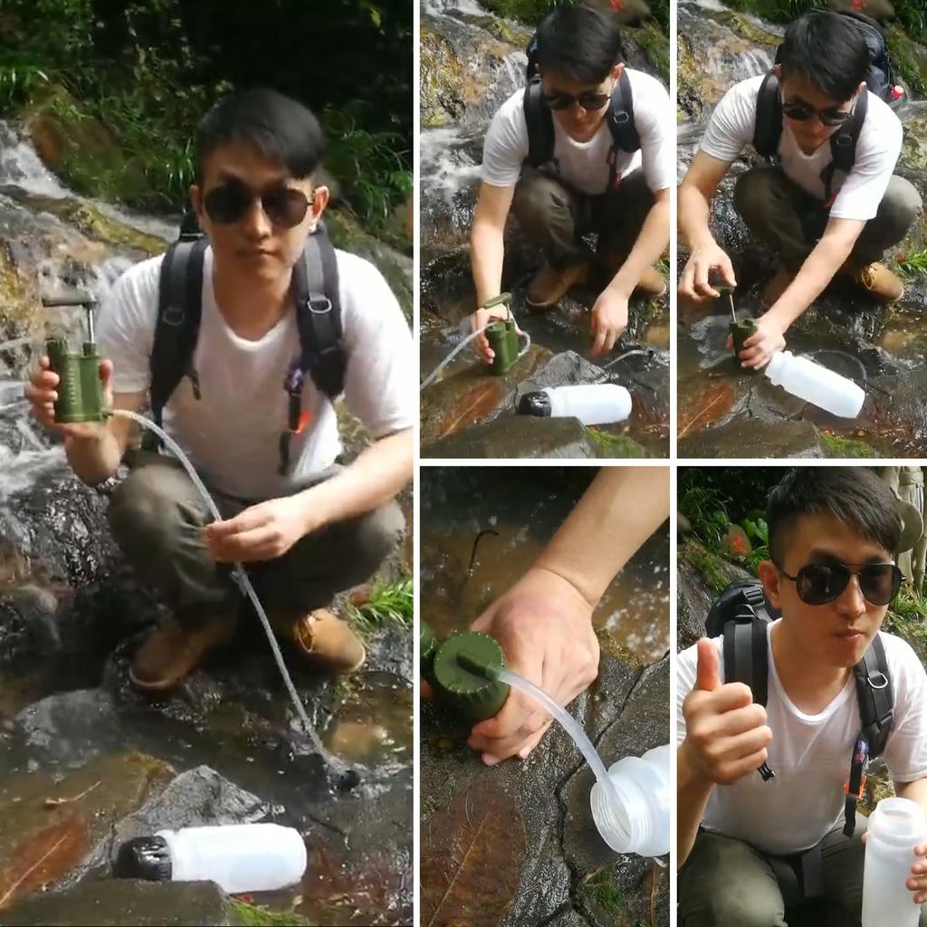 Outdoor Water Filtration System Water Purifier Water Filter for Camping Hiking Emergency Fishing