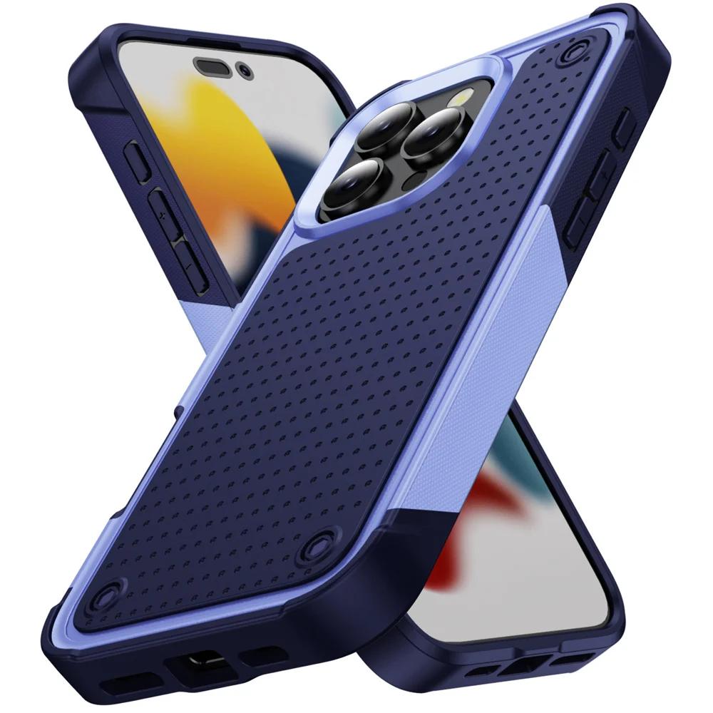 

Броньований чохол військового класу для iPhone 16 15 14 Plus 13 12 11 Pro MaxXR XS Max Ударостійкий чохол-бампер For iPhone 16 ProMax