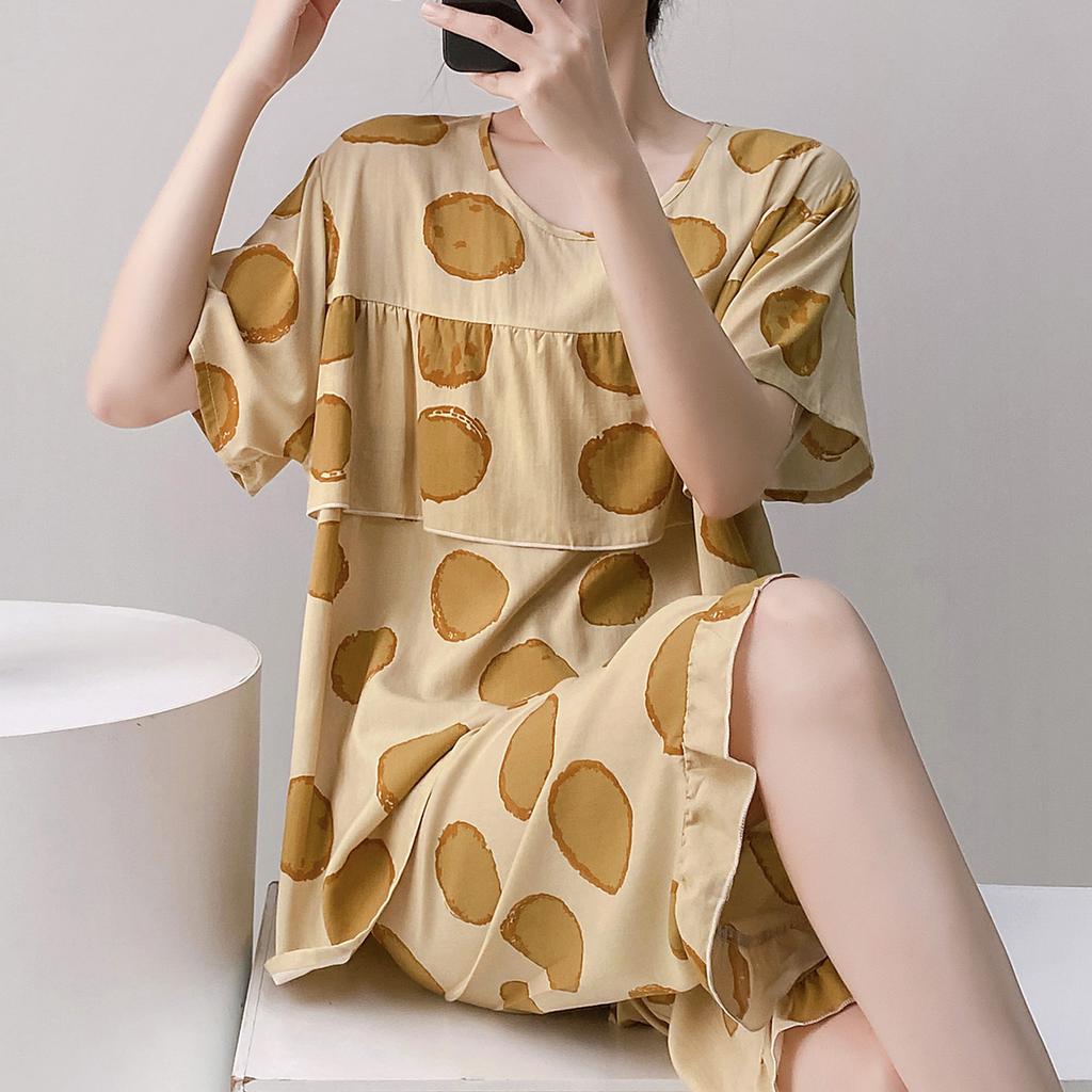 1011 New anti-bump cotton and silk pajamas women's summer ultra-thin short-sleeved trousers cotton and silk set large-size loungewear