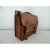 Real Satchel Bag Genuine Laptop Brown Briefcase Casual Goat Leather Messenger