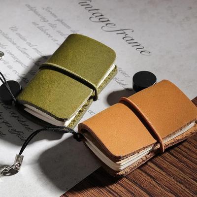 Mini taccuino vintage in pelle fatto a mano, blocco note portatile, diario di viaggio, planner, organizer, cancelleria kawaii per ufficio