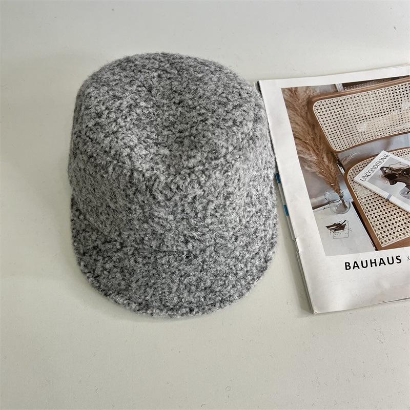 Retro Britischer Wollhut Herbst und Winter Damen vielseitige Flat-Top-Mütze Temperament Street Reithut Tide