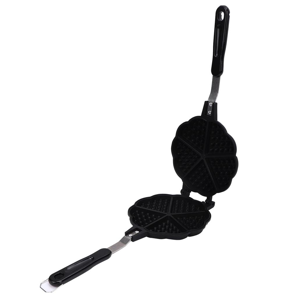 Waffle Maker Pan Make 5 Mini Heart Shaped Waffles Small Kitchen Stovetop Waffle Baking Pan for Family Breakfast