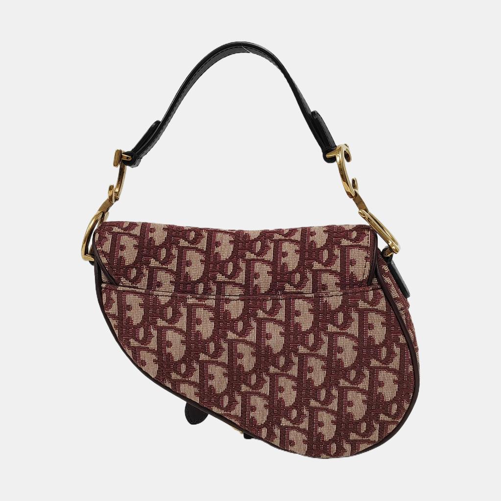 [Pre-Owned] Saddle Oblique Embroidered Classic Monogram Canvas Saddle Bag Mini - Excellent #4NK89T