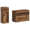 2 Piece Bathroom Cabinet Set UTRECHT Reclaimed Wood Engineered Wood