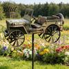 Metal Wind Spinner Garden Art Sasquatch Wind-Powered Weather Vane Yard Ornament Kinetic Windmill Sculpture Outdoor Patio Lawn Decoration Decor