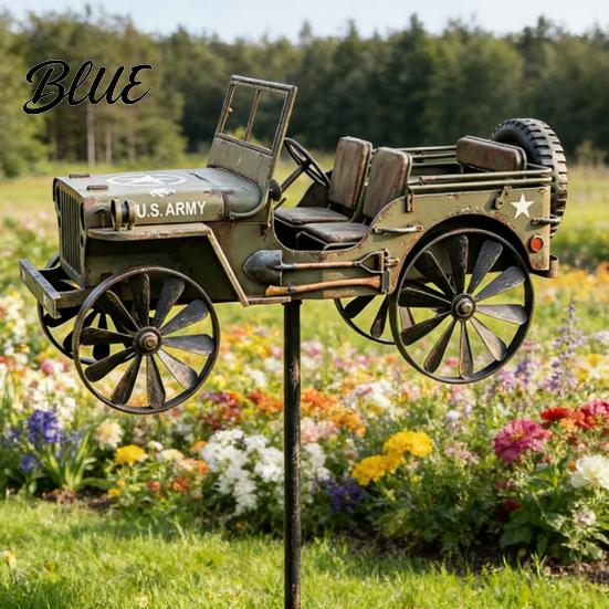 Metal Wind Spinner Garden Art Sasquatch Wind-Powered Weather Vane Yard Ornament Kinetic Windmill Sculpture Outdoor Patio Lawn Decoration Decor