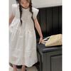 Coton Moyen À Grand Vêtements Pour Enfants Dentelle Blanche Robe Filles Princesse Petite Fraîcheur Robe Gilet Style Été