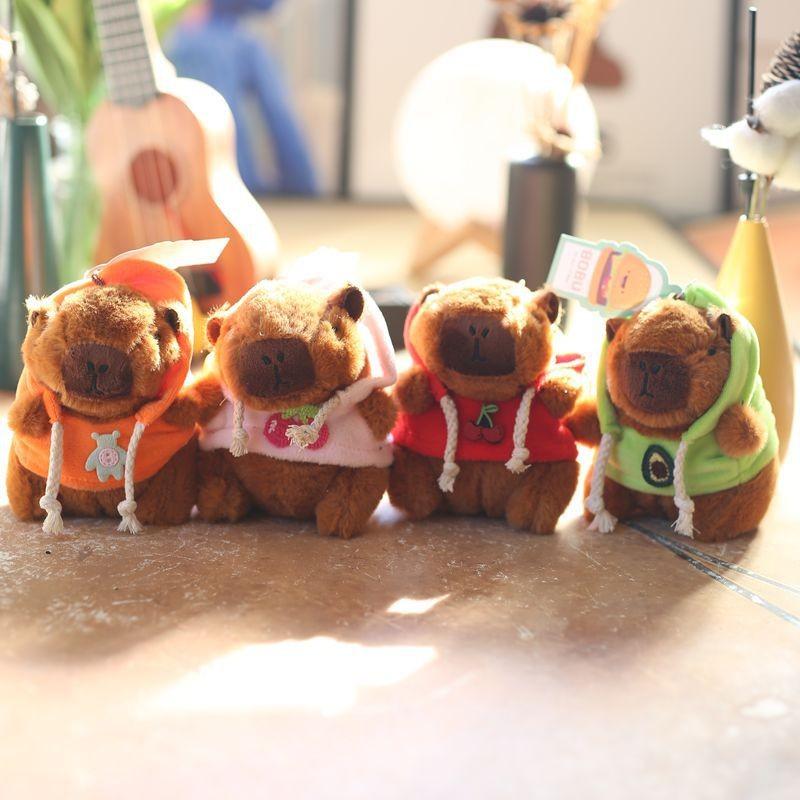 Adorable Capybara Plush Toy Keychain Soft Cute Animal Keyring For Bags And Accessories