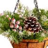 Sztuczny Świąteczny Wiszący Kosz Dekoracyjny Kolekcja Uroków Rekwizyt do Zdjęć Rekwizyty Okienne