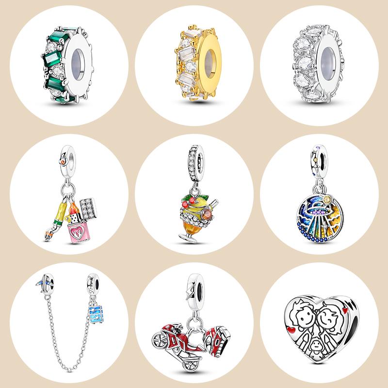 New Charms Copper Sun Windmill Carriage Owl Bead Fit Original Pendant Bracelet Diy For Woman Jewelry