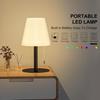 Outdoor Table Lamp/Portable LED Cordless Lamp/Rechargeable Battery lamp/ 2- Level Brightness/2 Lighting Modes/IP44 Waterproof/Metal Light Post and