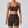 Seamless Yoga Set For Women With Quick Dry Fabric Perfect For Running And Fitness Activities