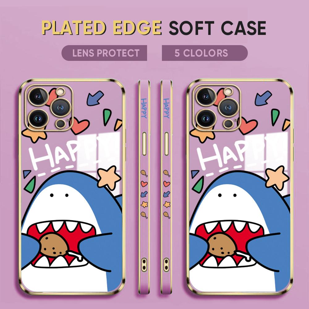 

Прекрасный чехол для телефона с покрытием акулы для iPhone 11 13 15 Samsung Galaxy A52 Xiaomi Redmi 12C Note 10 Pro Oneplus Мягкие чехлы для смартфонов iPhone 15 Pro фиолетовый