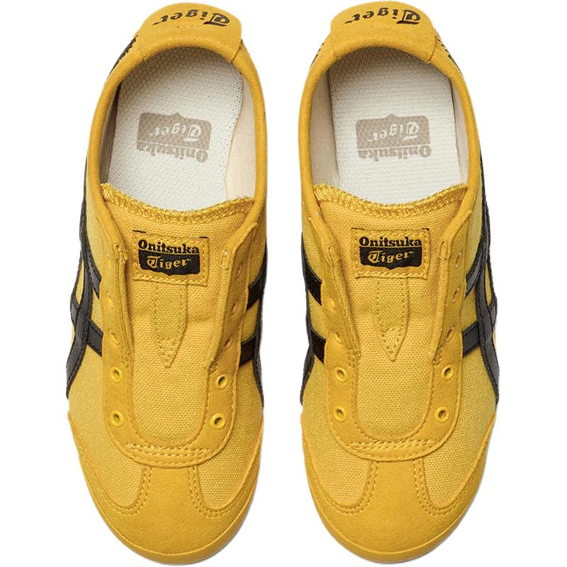 Onitsuka Tiger Mexico 66 Slip-On Comfortable Versatile Casual Shoes Kids sneakers Yellow Black 1184A085-751