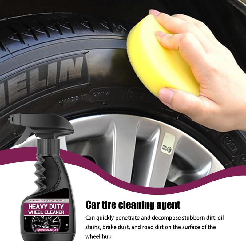 Wheel Cleaner Spray 100ml Long Lasting Wheel Tire Cleaner Spray Auto Tire Cleaning Tools Polishing Car Detailing Rim Tire Auto