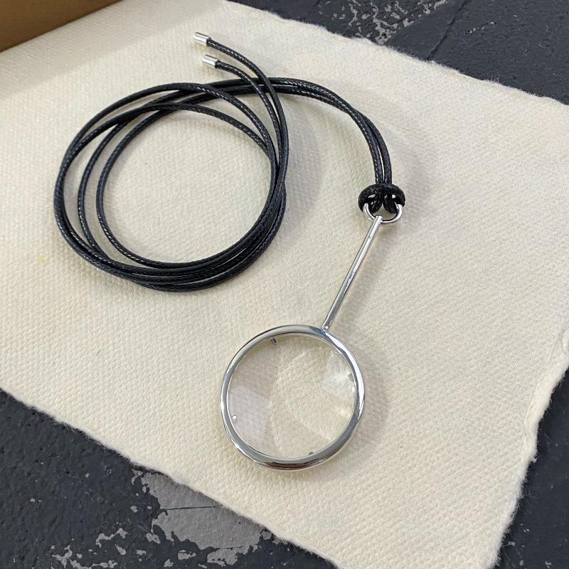 Habl Blogger Style Magnifying Glass Pendant Necklace - Modern, Fun, Dual-Use Design for Women