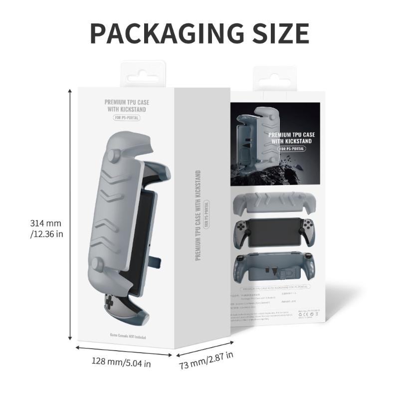 Full Protective Case Scratchproof Case Cover for Console Detachable Front Shell Back Case with Adjustable Kickstand