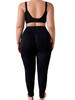 Plus size yoga pants women's plus fat plus running sports leggings fat fitness high waist seamless trousers