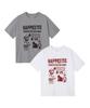 NOISE Vintage Happiness Graphic Short Sleeve T-Shirt - White