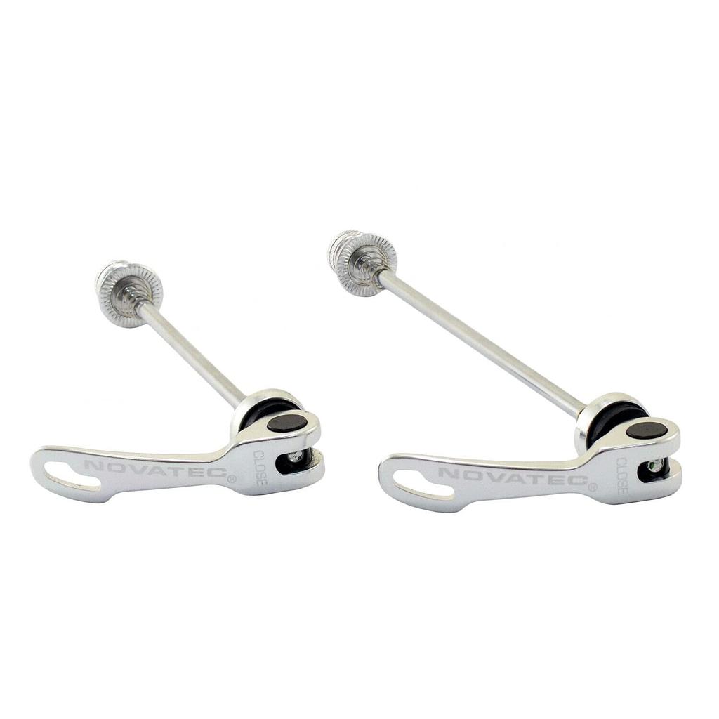 NOVATEC D791SB D792SB MTB 28 Hole Disc Hubs NA2357 + w/Skewers,1 Pair, Silver,