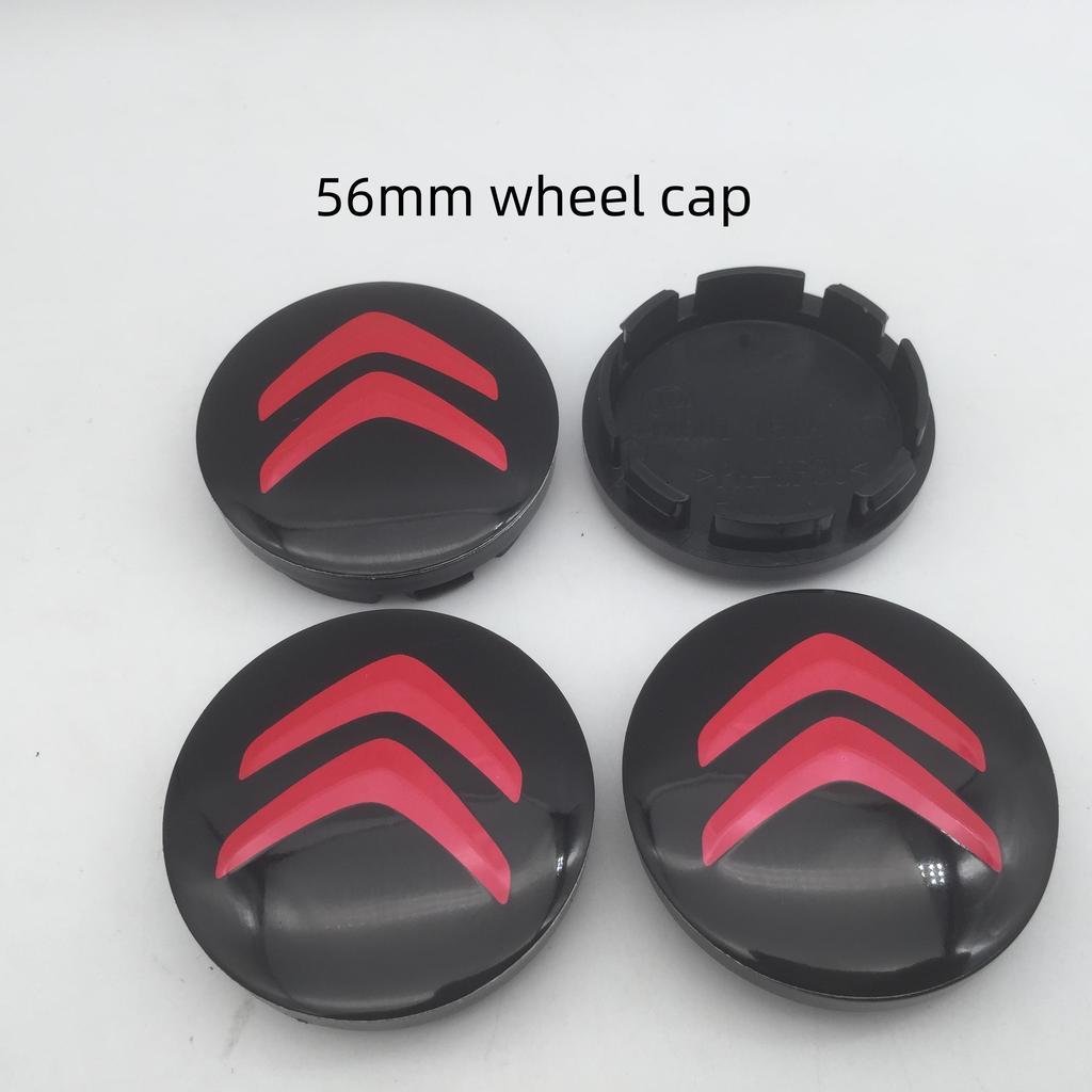 4pcs 3D For Citroen 56mm 60mm 68mm Car Emblem Wheel Hub Center Cap Badge Covers Sticker Decals Styling Accessories