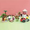 Summer Island Cat Resin Craft Figurine With Coconut Tree Base For Home Decor
