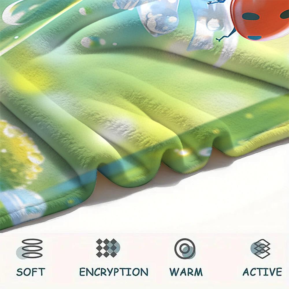 Insect Print Flannel Blanket, High quality Comfortable for All Seasons, Home Decor, Warmth and Comfort, Perfect for Christmas Gifts