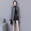 Autumn and Winter Genuine Leather Women's Mid-length Slim Fit and Cotton Thickened Thin Trench Coat