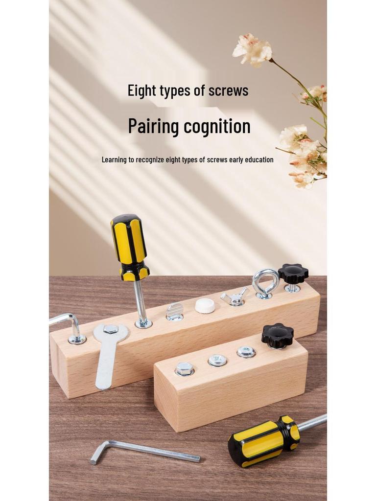 Montessori Screw Nut Workbench Toy for Young Children's Hand-Eye Coordination Development