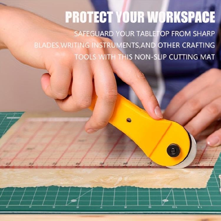 Wielofunkcyjna mata do cięcia, dwustronna, obrotowa deska do cięcia z siatką do rękodzieła, pikowania, szycia, scrapbookingu
