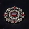 European and American court retro brooch high-end female luxury crystal badge trendy personality temperament pin coat corsage accessories