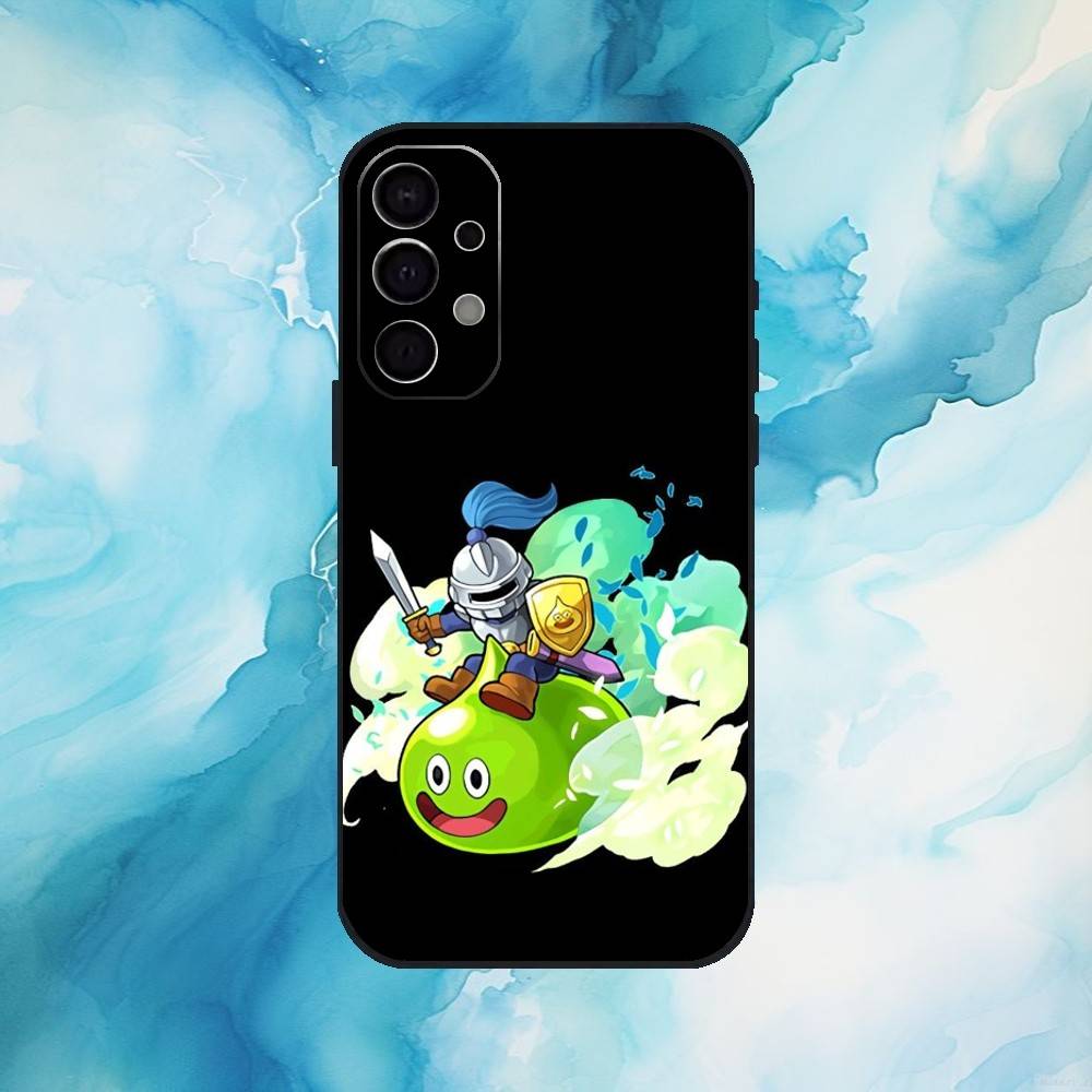 D-Dragon Q-Quest Slime Phone Case For Samsung S25,S24,S21,S22,S23,S30,Ultra,S20,Plus,Fe,Lite,Note,10,9,5G Black Cover