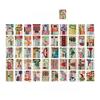 50 Pcs Vintage Washi Paper Stickers Set Old Times Newspaper Stamp Plants Decorative Sticker for Diy Journal Diary Scrapbook