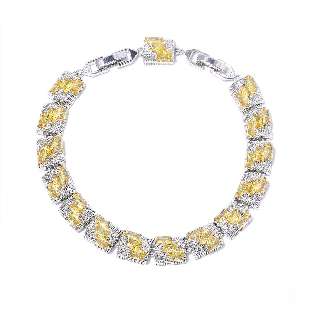 Summer Geometric Personality Zircon Bracelet Universal, Between The Name Aid Temperament Bracelet