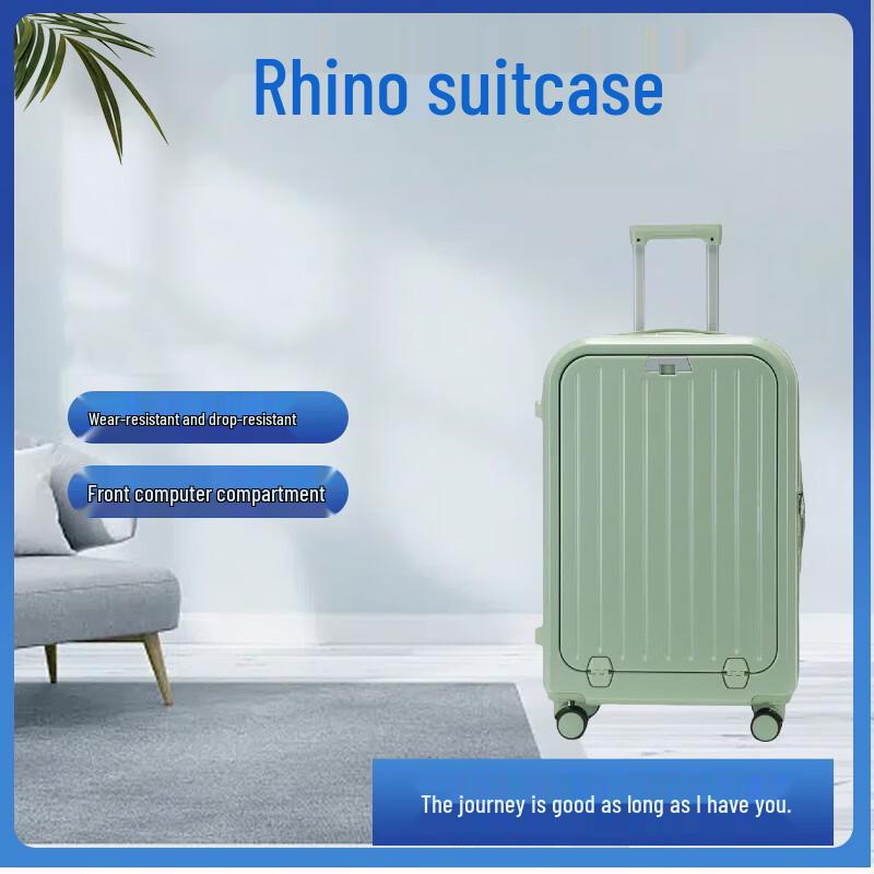 RhinoWalker 078 Front-Opening Business Spinner Carry-On Luggage 20 Inch