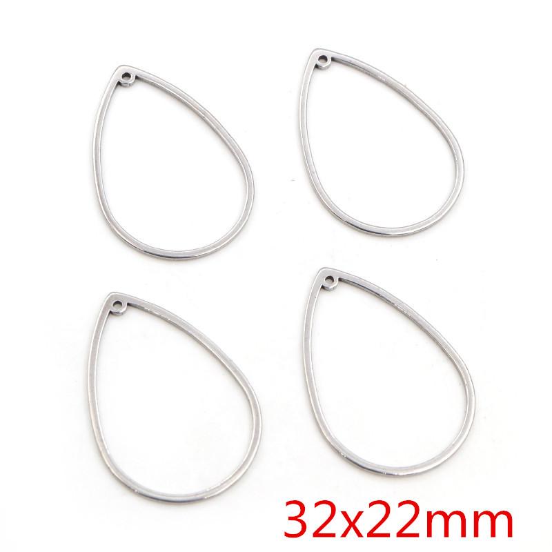 10pcs/lot 316 Stainless Steel Charms Geometry Metal Stamping Blanks DIY Porous Connector Pendant Necklace Earring Accessories