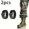 1pair Bike Leg Strap Elastic Velcro Cycling Trouser Straps for Men Women Self-Adhesive Hook and Adjustable Loop Straps for Pants