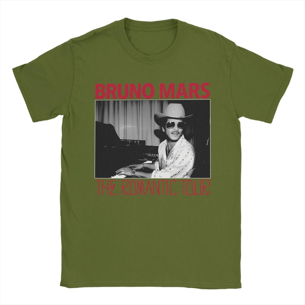 The Romantic Tour Bruno Mars 2026 T Shirt for Unisex Pure Cotton Novelty TShirt Round Collar Tees Short Sleeve Clothes Adult
