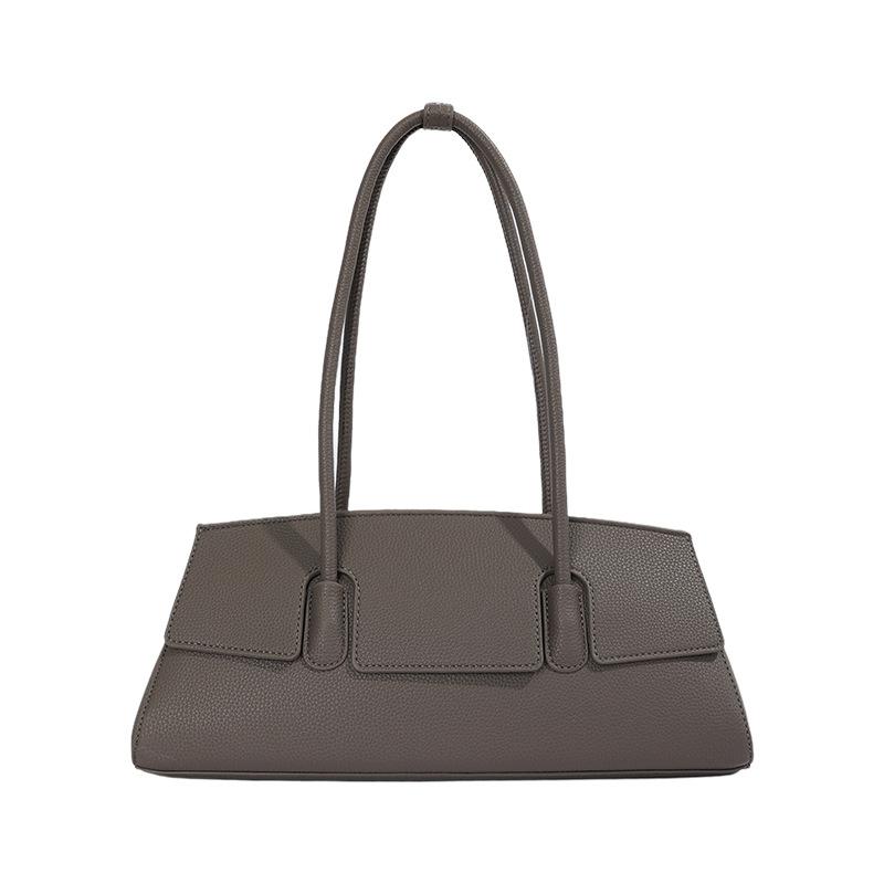 Retro simple portable shoulder bag women's bag autumn and winter new commuter niche underarm baguette bag