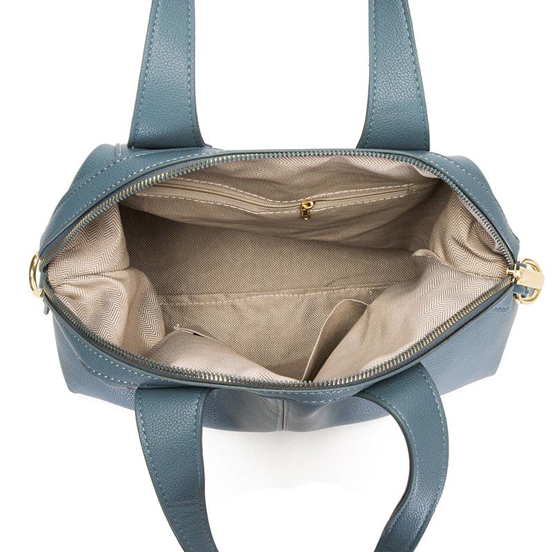Women's Handbag Autumn and Winter New Luxury Soft Leather Women's Shoulder Bag Retro Solid Color Large Capacity Three-piece Set
