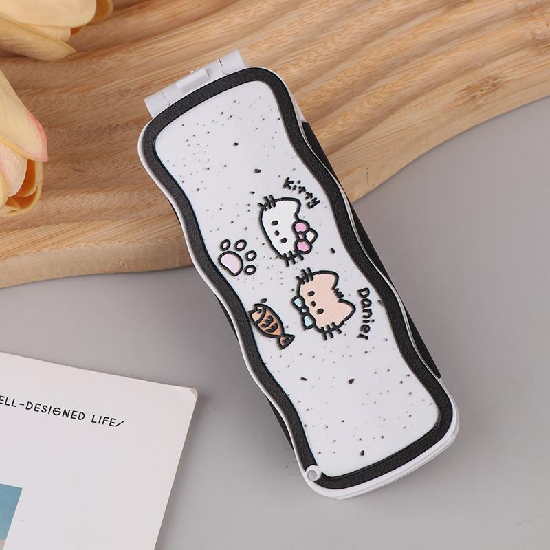 Mini Hair Brush Folding Massage Comb Head Massage Anti-Static Portable Travel Hair Brush Girl Hair Combs With Mirror