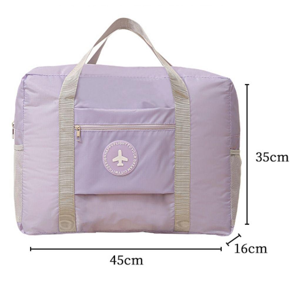 New Oxford Cloth Travel Tote Bag Soft Square Shape Student Shoulder Bag Solid Color Square Bag Travel