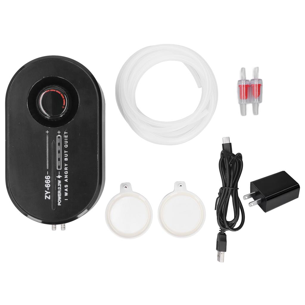 Aquarium Sauerstoffpumpe Leise Wiederaufladbar Tragbar Aquarium Luftpumpe für Outdoor Angeln Zuhause