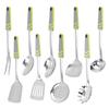 Stainless Steel Kitchen Utensil Set: Stir-Fry Spatula, Soup Ladle, Slotted Spoon, and More - Perfect Full Kitchen Gift Set