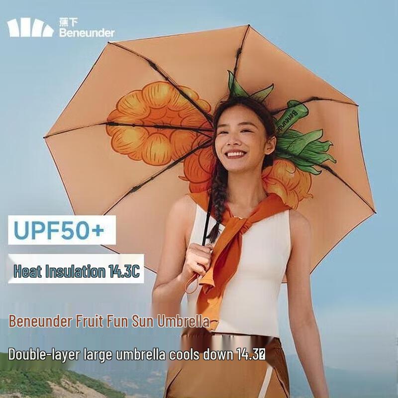 Beneunder Triple Fold UV Protection Sun Umbrella