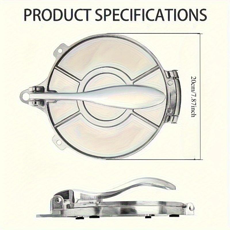8 Inch Mexican Tortilla Press,Heavy Duty Manual Non Stick Surface, Quick 5-Second Pressing for Perfect Tortillas, Pancakes, Pizza, Indian Flatbreads